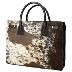 NEW AMERICAN DARLING women's untamed cowhide handbag in brown